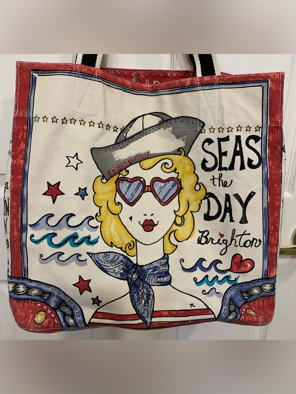 Brighton "Seas the Day" Nautical Tote Bag.        3855